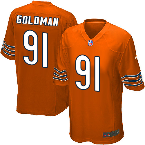 Men's Game Eddie Goldman Nike Jersey Orange Alternate - #91 NFL Chicago Bears